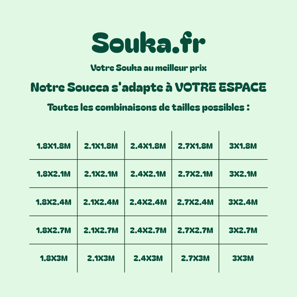 Soucca Modulable en Kit Complet - Montage Rapide et 100% Casher